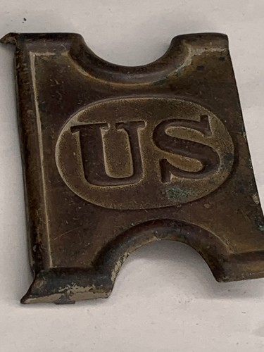 US Militär 1881 Anson Mills Messing Gürtelschnalle Plattenstück wie besehen