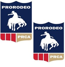 2 Pack Professional Rodeo Cowboy Prorodeo Prca 6 Inch Vinyl Sticker Decal Set