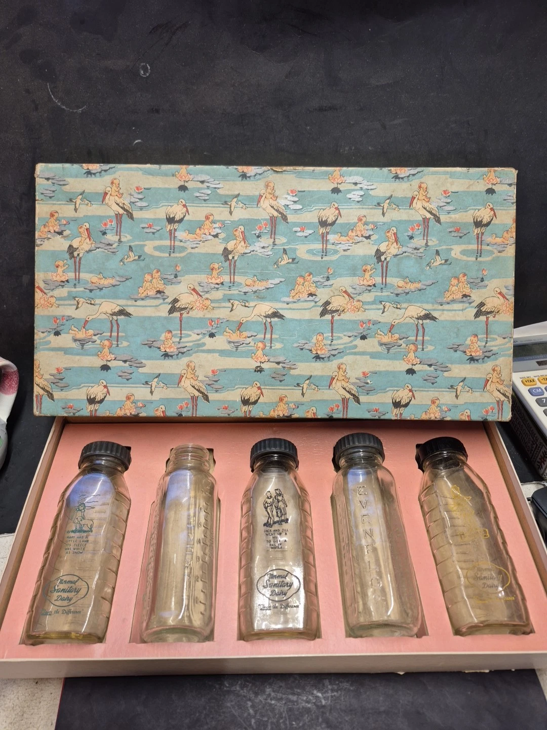 Antique New Baby Kit From Normal Sanitary Dairy. 3 Samuel Millet And 2evenflow.
