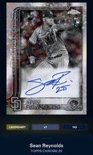 25 Topps Bunt DIGITAL Chrome B&W Mini Diamond Signature LEGENDARY Sean Reynolds