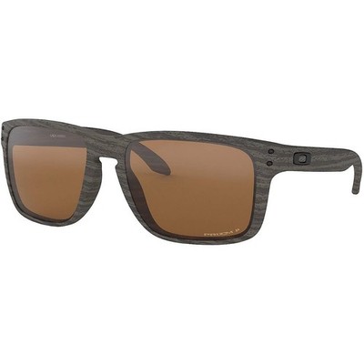 Oakley Holbrook XL Prizm Polarized Square Sunglasses Gray Woodgrain Brown Lens