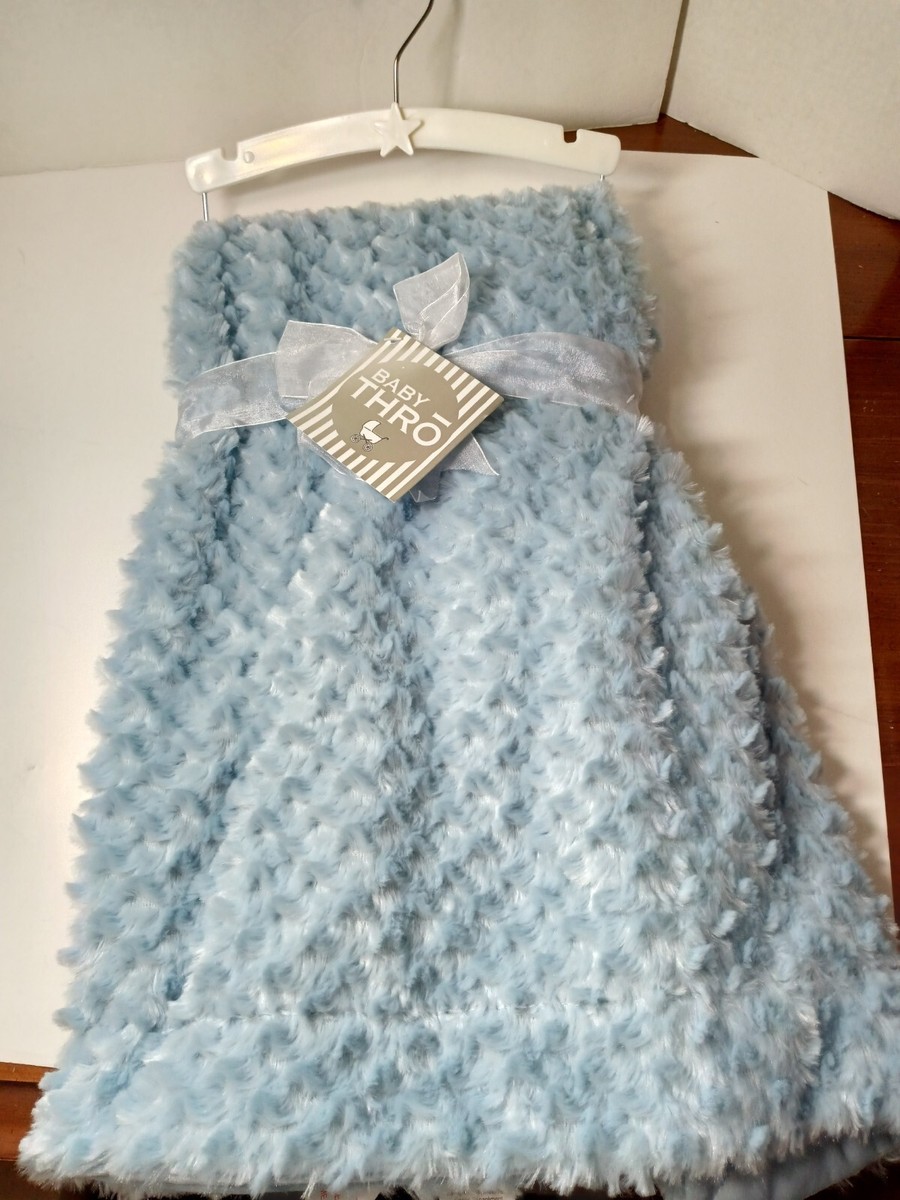 NWT Baby Thro Boy Plush Blanket 30 x 40 Cashmere Blue Faux NWT Baby Thro Boy Plush Blanket 30 x 40 Cashmere Blue Faux