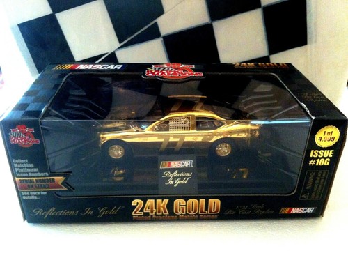 ROBERT PRESSLEY 77 24K GOLD RACING CHAMPIONS 1:24 SCALE 1 OF 4,999 - Picture 4 of 9