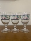 3 Mikasa Garden Harvest Water Goblets 7" Tall 14 Oz Fruit & Leaves on Rim EUC — photo 3