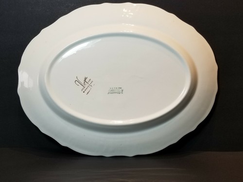 WASHINGTON COLONIAL 13" SERVING PLATTER VOGUE DINNERWARE 22 K GOLD U.S.A. NOTES - Picture 4 of 5