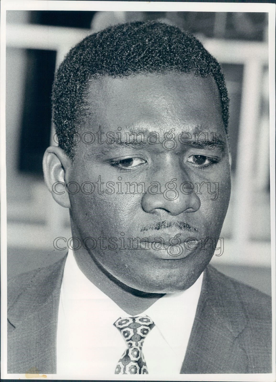 1971 Press Photo Prime Minister Lynden Pindling of Bahamas Head Shot - 画像1/2