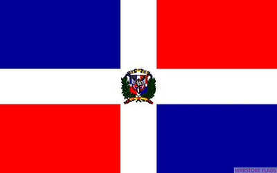 4er Pack Dominikanische Republik Mini Flagge 9'' x 6'' 22cm x 15cm Flaggen KARIBIK