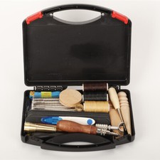 48tlg Leder Werkzeug Ledernadel Stiching Craft Nähen Locher Schnitzen Handwerk