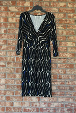 Talbots Multicolored 3/4 Length Sleeves Dress