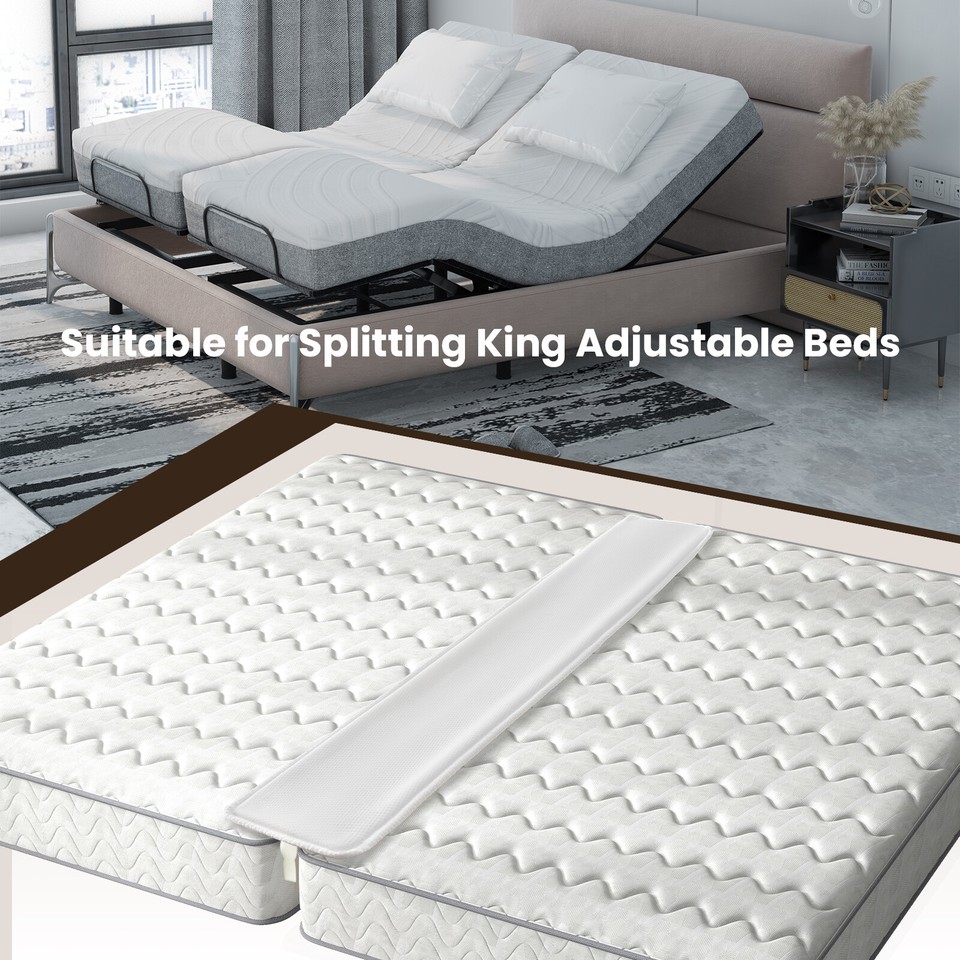 12" Extra Wide Bed Bridge Twin XL to King Converter Kit w/ Strap Gap