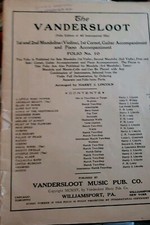 Vandersloot 1st 2nd Mandolin 1st Cornet Guitar Piano Folio No 10 Sheet Music B5