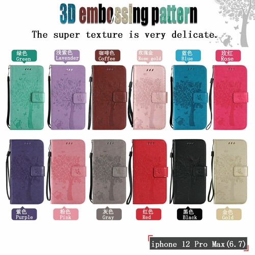 For iPhone 13 12 11 Pro Max SE Case Leather Wallet Flip Stand Phone Cover - Picture 2 of 59