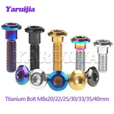 M8 Titanium Bolt Hex Head Motorcycle Disc Brake Screws For Suzuki Honda Yamaha