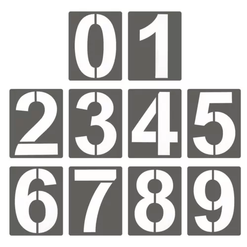 8 Inch Large Plastic Number Stencils, 10 Pcs, Wood, Home - Picture 2 of 7