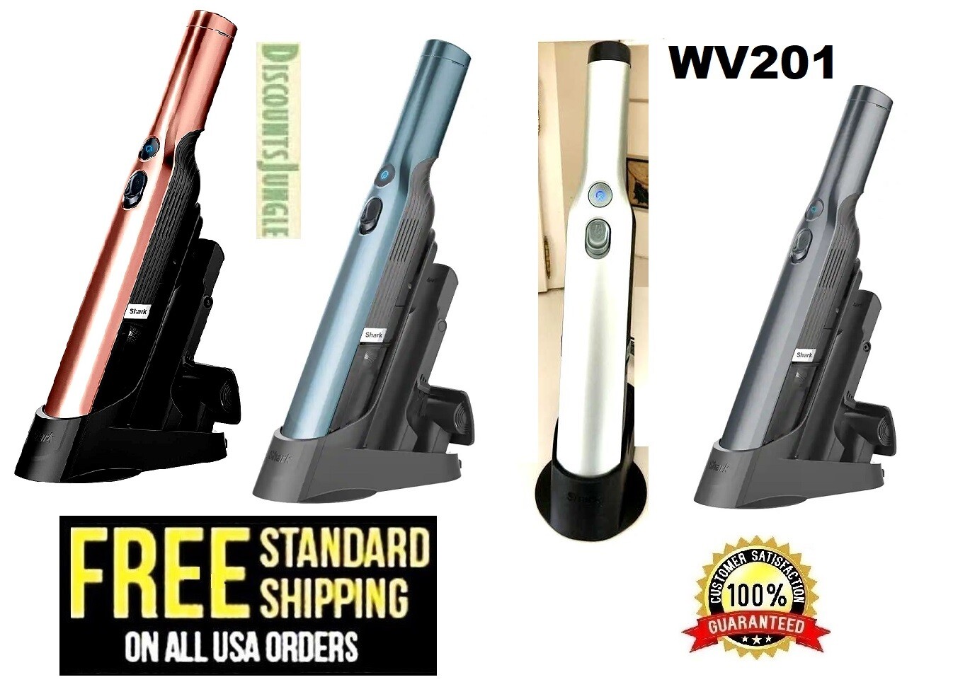 Shark WV201 WANDVAC Handheld CordFree Vacuum Lightweight At 1.4 Pounds