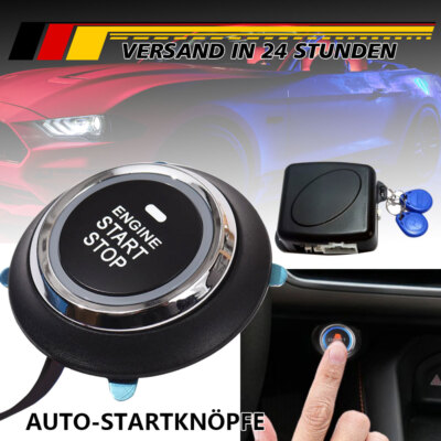 Auto Keyless Entry Engine Start Alarm System Druckknopf Remote Starter Stop 12V