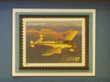 Advances in Aviation - Framed US Stamp - The Ercoupe 415 - No. 3920