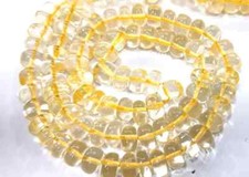 Citrine Rondelle Smooth 6-7mm Gemstone Beads 18"Inch 1 Necklace