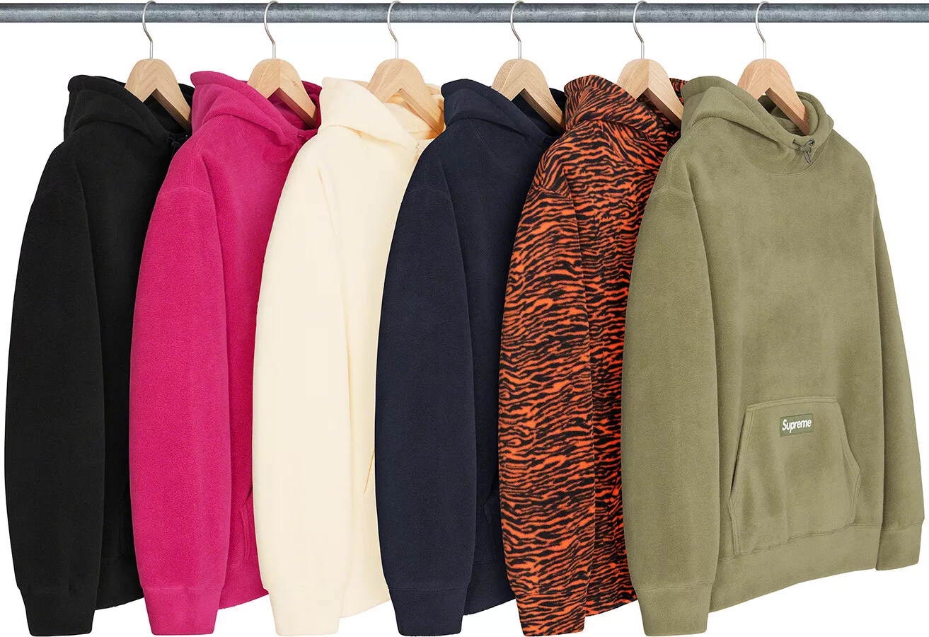 Sweat shirt à capuche Supreme Polartec FW21 (FW21SW19) homme tailles S XL