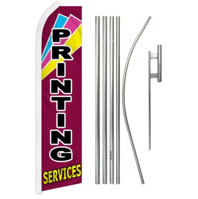 Printing Services Swooper Flutter Feather Advertising Flag Kit Print Shop