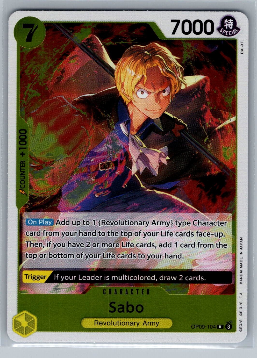 One Piece Sabo OP09-104 Rare Foil Emperors in the New World
