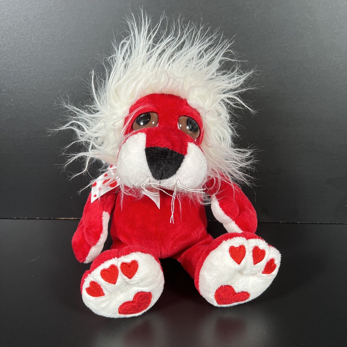 Walmart Lion Red Valentines Love 10” Plush Stuffed Animal Toy Gift