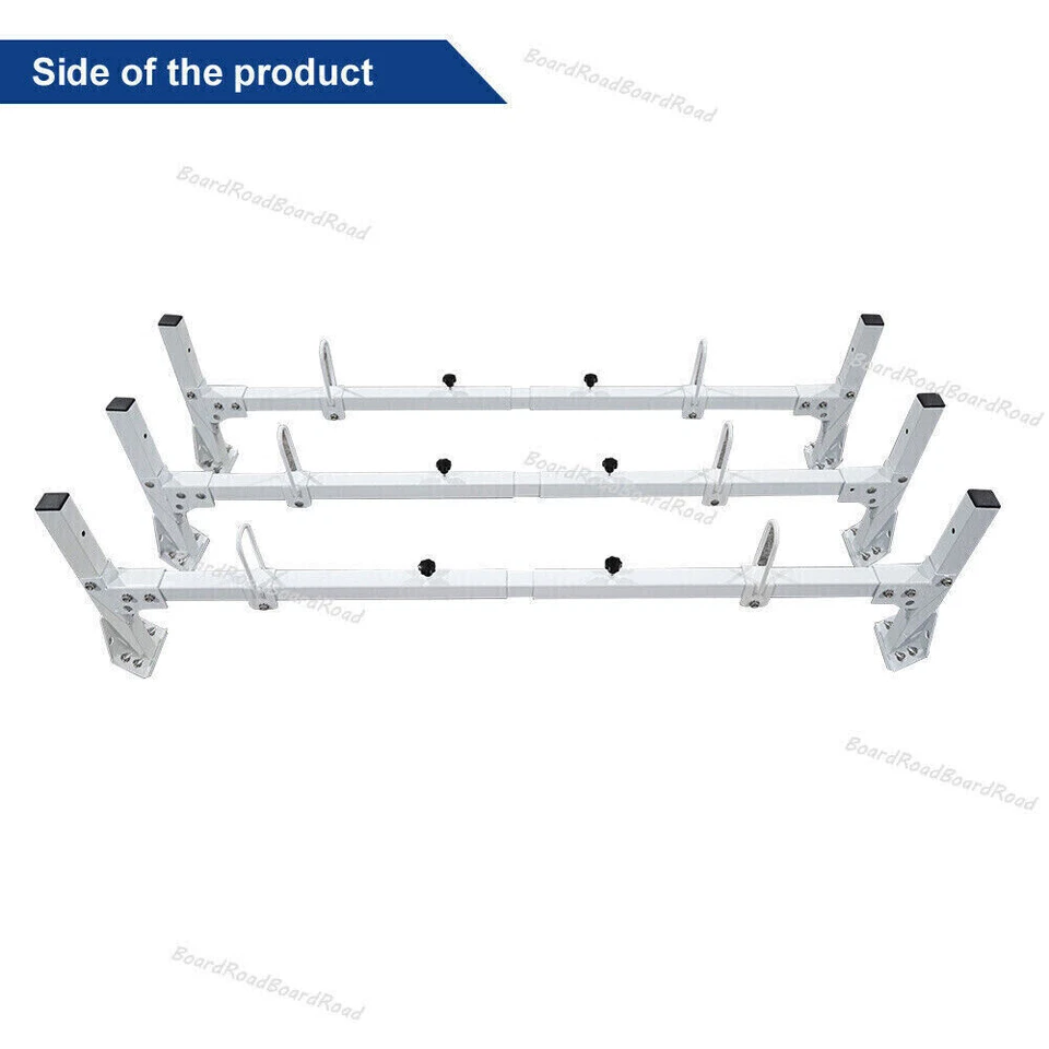 Fits Ford Econoline Van 3 bar 1992-2015 Ladder Roof Racks Steel White New Rack - Image 4 of 4