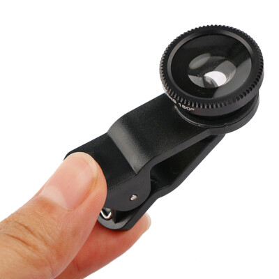Handy Objektiv Set 3 in1 Linsen Fisheye+ Weitwinkel +Makro Kamera Für Smartphone