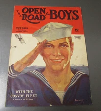 1936 Open Road For Boys Magazine OCT Vintage Ads VG US NAVY Airplanes Cover