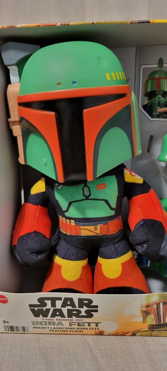 Mattel Star Wars Boba Fett Plüsch – 30,5 Cm, Mit Abwerfbarer Rakete, Für Kinder Ab 3