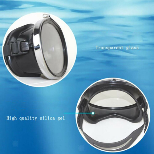 Ovale Schnorchel Tauchmaske Antibeschlag Hartglas Schnorchelbrille Brille NEU - Bild 5 von 7