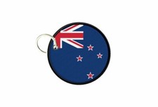 Keychain Flag New Zealand Printed Round Cockade