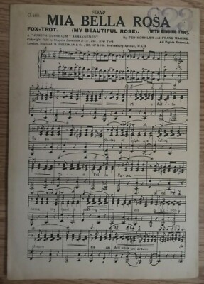 Mia Bella Rosa - Noten - Klavier - B. Feldman UK 1928