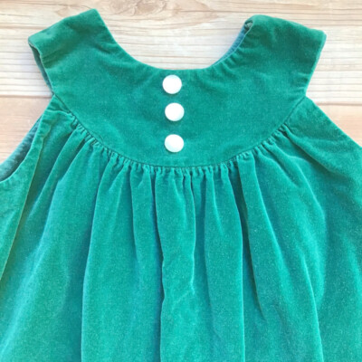 Samara Vintage 90s Velvet Dress Girls Size 4T Green Christmas Holiday  Photos | eBay