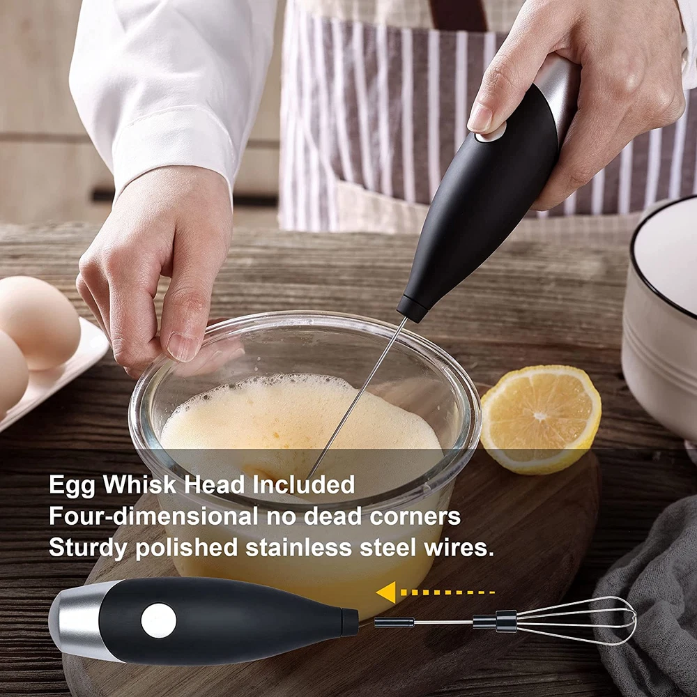 Milk Frother Handheld Get Froth in 7 Seconds High Powered Low Noise with Support