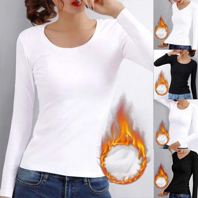 Warm t shirts cheap for winter for womens