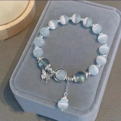 Schimmernder Stern Charm blau Perlen Armband