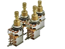 A500k PUSH PUSH SHORT SPLIT SHAFT AUDIO TAPER POTENTIOMETER DPDT