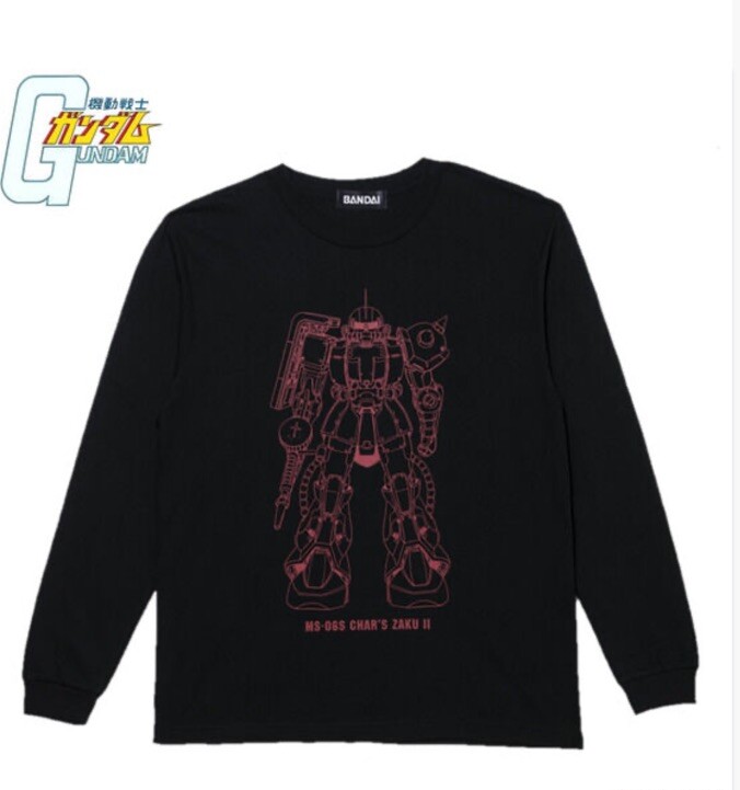 GUNDAM MATSURI Tシャツ ブラック Lサイズ bandai premium GUNDAM 0079 Lineart Long Sleeve SHIRT zeon Char