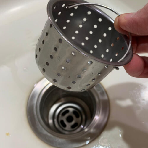 Fregadero de cocina para el hogar conjunto de drenaje de acero inoxidable de 3-1/2 pulgadas con cesta coladora - Imagen 7 de 10