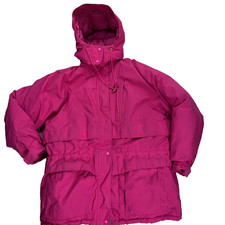 Vtg 90s Pink Eddie Bauer Ridge Line Gore-Tex Parka Down Women's Size XL