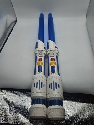 Hasbro Star Wars Scream Saber Blue Light Sabers Lot Of 2