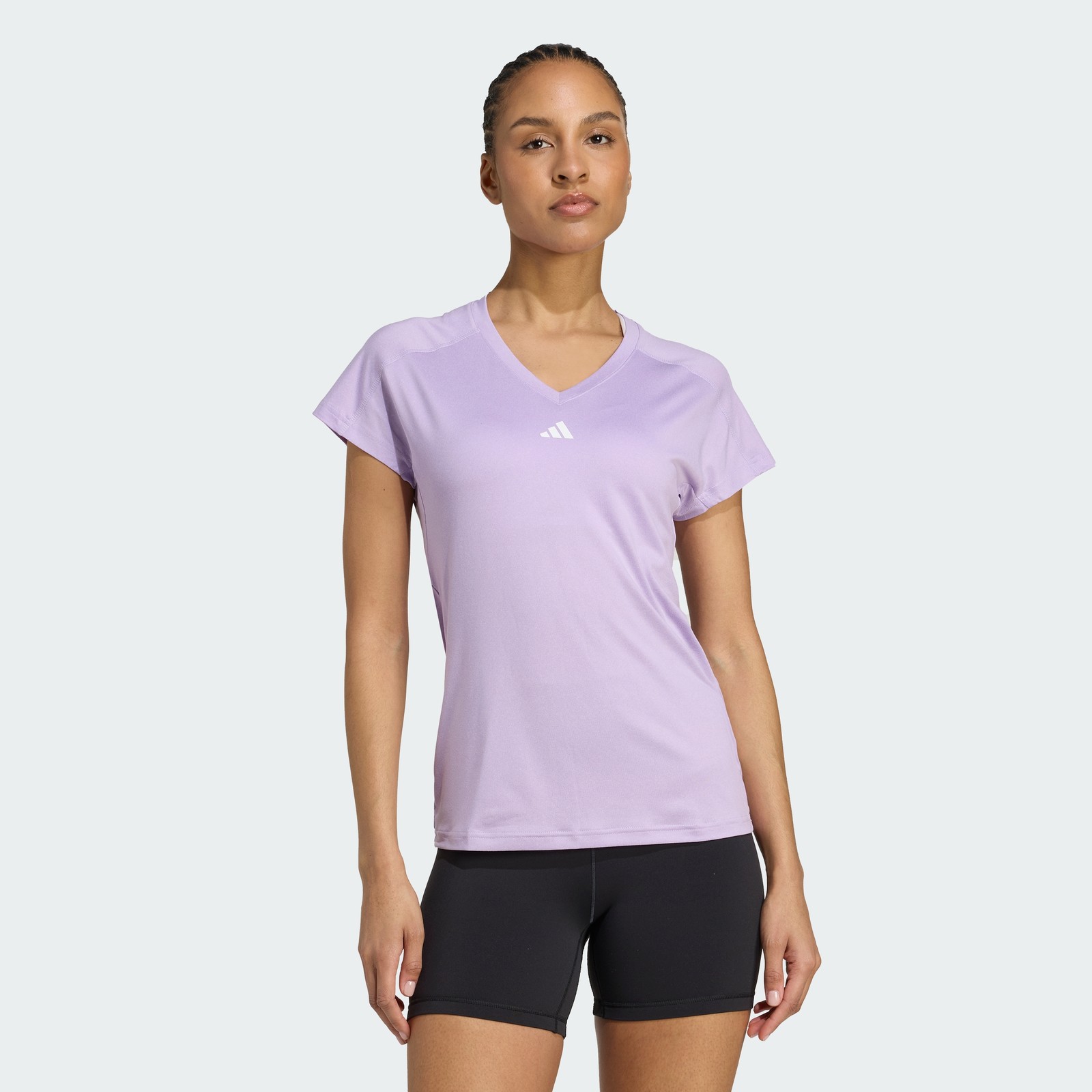 adidas women AEROREADY Train Essentials Minimal Branding V-Neck Tee