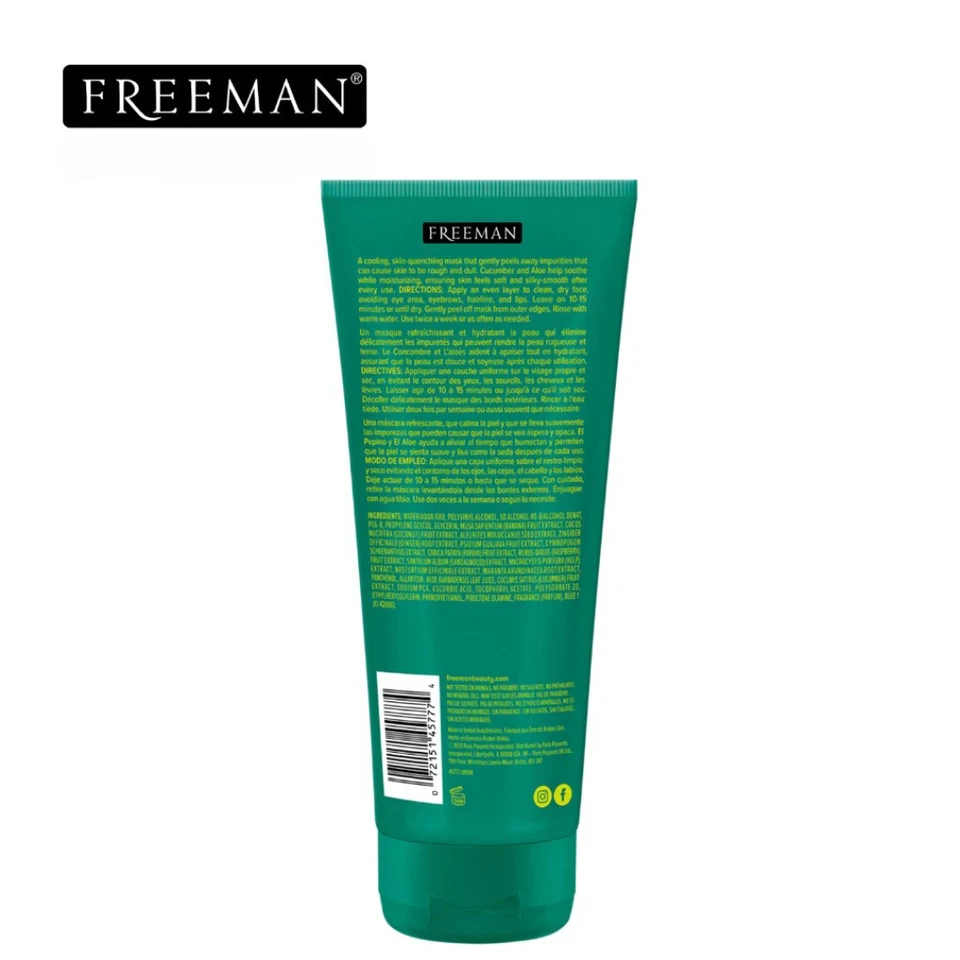 Freeman Beauty Cucumber Peel Off Gel Mask 175ml Refresh & Clarify Skin - Image 2 of 4