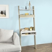 Sobuy BüCherregal Mit Schreibtisch, Standregal, Wandregal,Frg111-Wn