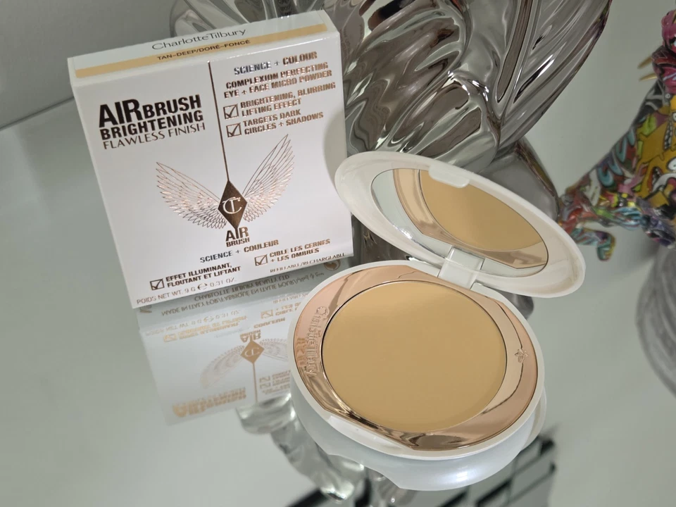 Charlotte Tilbury Airbrush Brightening Flawless Finish Powder Tan Deep 9g BNIB - Image 2 of 4