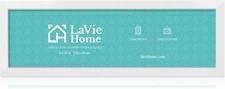 Lavie Home 8X24 Picture Frame White, Panoramic Picture Frame for Wall Decoration