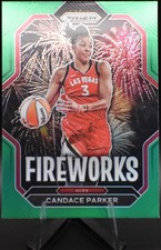 2023 Panini Prizm WNBA Candace Parker #6 Fireworks Green Prizm & BASE CARD #77