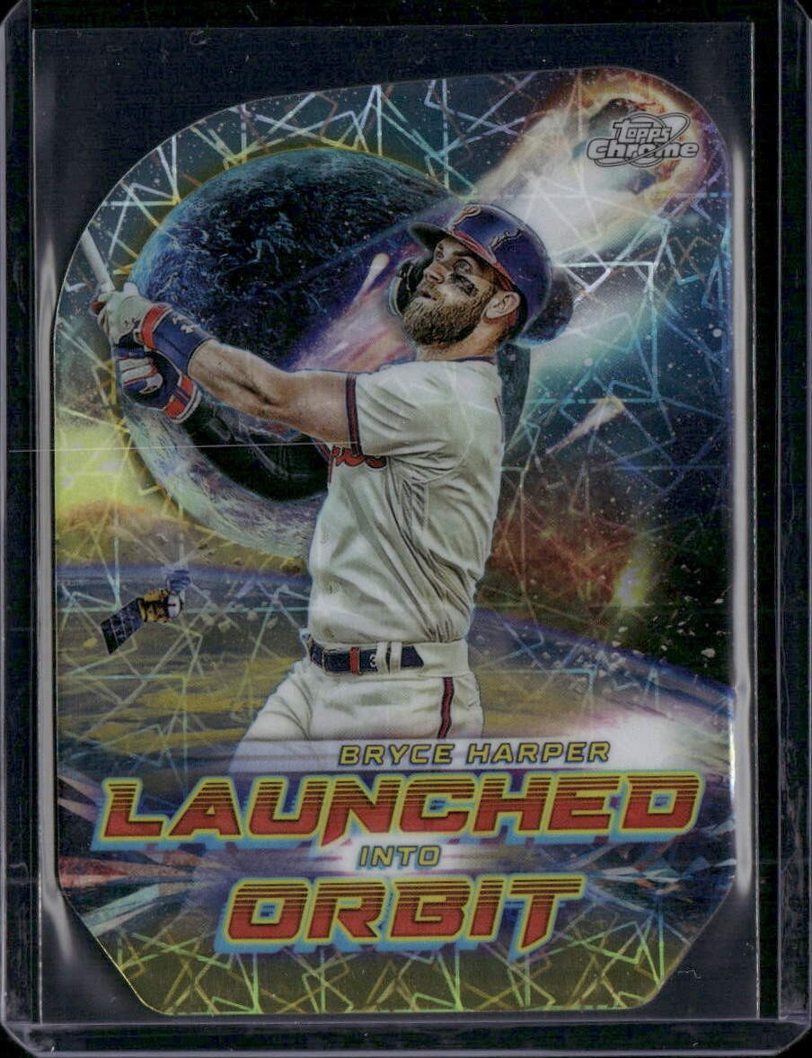 2023 Topps Chrome Cosmic Bryce Harper Launched Into Orbit Gold Refractor #/50