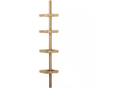 4 Tier Tension Corner Shower Organizer Caddy in White Gold